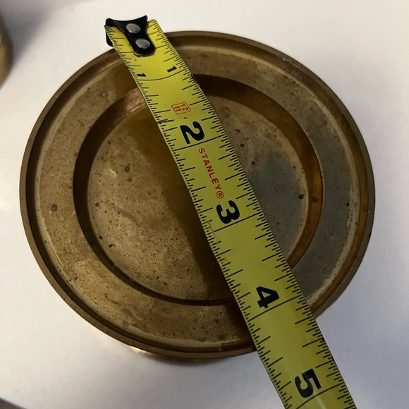 Vintage Fleur-De-Lis Matchstick Holder Wall Decor & Heavy Brass Candle Holder - Picture 13 of 14